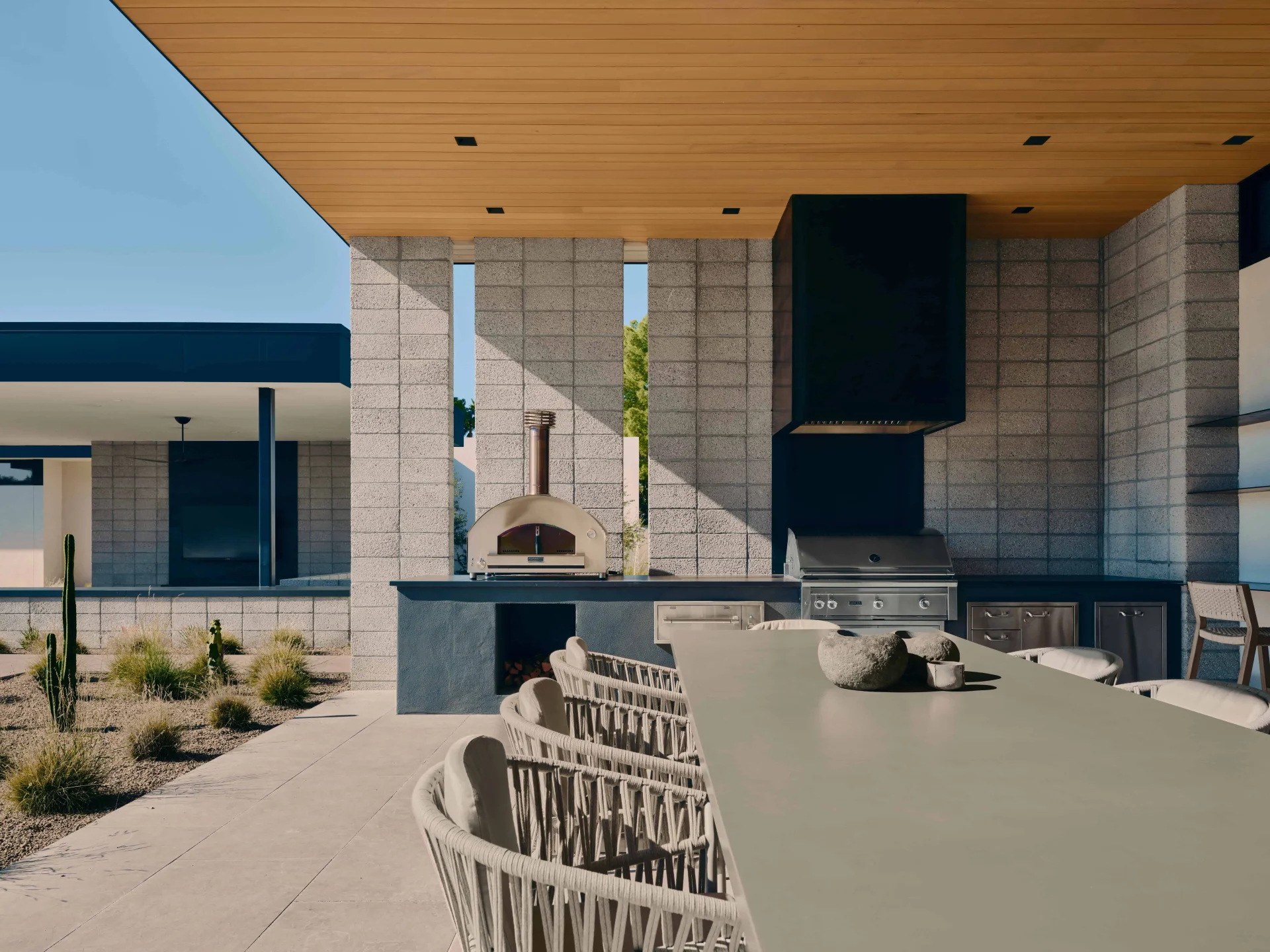 Doubletree residence covered outdoor dining patio